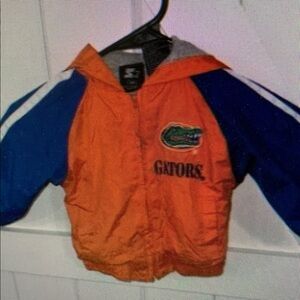 Kids Orange and Blue Hooded Jacket
